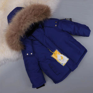 Toddler Boys Winter Genuine Fur Jacket 12-18m