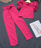 Girls 2-Piece Cute Design Top Pants Set 11-12 / 12-13 / 13-14 years