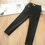 Toddler Girls Fleece Lining Cotton Pants 3-4 years