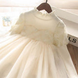 Toddler Girls Knit Lace Design Dress 3-4 / 6-7 years