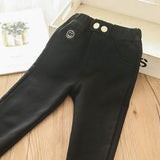 Toddler Girls Fleece Lining Cotton Pants 3-4 years