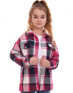 Toddler Girls Fall Plaid Cotton Long Sleeve Shirt 9-10 years