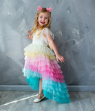 Amanda Handmade Birthday Rainbow Princess Toddler Girls Dress 1 - 7 years - Just Be Special