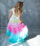 Amanda Handmade Birthday Rainbow Princess Toddler Girls Dress 1 - 7 years - Just Be Special