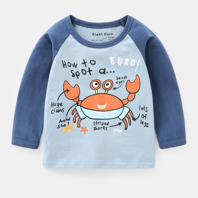 Toddler Boys Cotton Crab Design T-Shirt 4-5 years