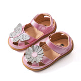 Toddler Girls Leather Butterfly Design Sandals Toddler 6.5 / 7.5 / 8