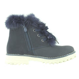 Youth Girls Winter Genuine Sheep Wool Black Boots Youth 4 - 5.5 - Just Be Special