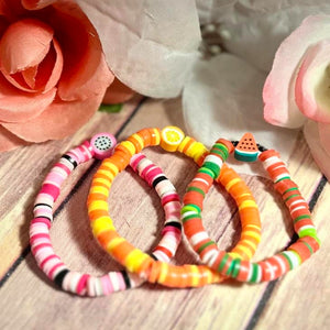 Handmade Bright Fruits Design Bracelet Set