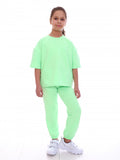 Toddler Girls Bright Neon Design 2-Piece T-Shirt Pants Set 6-7 / 7-8 / 8-9 years