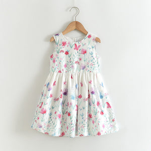 Toddler Girls Multi Flowers Pure Cotton Dress 2-3 / 3-4 / 5-6 years