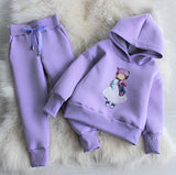 Toddler Girls 2-Piece Little Girl Design Warm Set 4-5 / 5-6 / 6-7 / 7-8 years