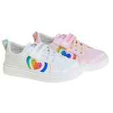 Toddler Girls Cute Heart Design Sneakers 10 / 10.5 / 11 / 12.5 / 13 / 13.5 - JustBeSpecial