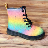 Toddler Girls Spring Fleece Lining Colorful Design Boots 7.5 / 8