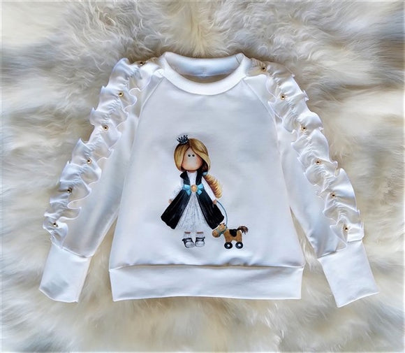 Toddler Girls Cotton Girl Design Sweatshirt 3-4 years