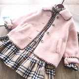 Toddler Girls Exclusive 2-Piece Winter Warm Dress With Jacket Set 11-12 years