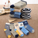Toddler Boys Warm Thick Cotton 5-Pieces Socks 1-3 / 3-5 / 6-8 years - Just Be Special