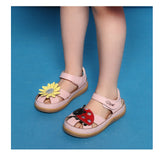 Toddler Girls Flower Ladybug Sandals Clearance Toddler 12 - Just Be Special