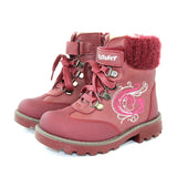 Youth Girls Winter Sheep Wool Kotofey Leather Boots Clearance Youth 2.5 / 3 / 4 - Just Be Special