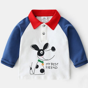 Toddler Boys Stylish Dog Design T-Shirt 4-5 / 7-8 years