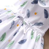 Toddler Girls Cute Feathers Design Cotton Dress 3-4 years