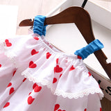 Toddler Girls Summer Cotton Sleeveless Heart Design Top 4-5 years