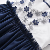 Toddler Girls Blue Flowers Design Dress 2-3 years