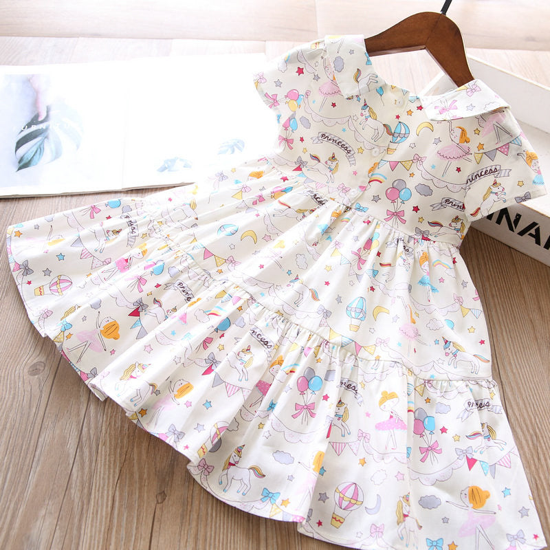 white christmas dresses Toddler Girls Summer Circus Design Dress 3-4 years – JustBeSpecial