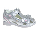 Toddler Girls Silver Closed Toe Design Sandals Toddler 10