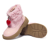 Toddler Girls Fleece Lining Hearts Design Boots Toddler 10