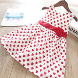 Toddler Girls Summer Heart Design Dress 7-8 years