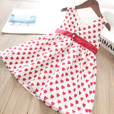 Toddler Girls Summer Heart Design Dress 7-8 years