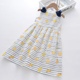 Toddler Girls Cute Yellow Lemons Design Cotton Dress 3-4 years