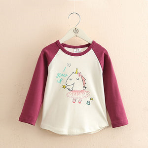 Toddler Girls Unicorn Design Cotton T-shirt 8-9 years