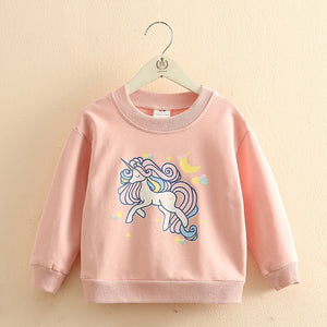 Toddler Girls Cotton Unicorn Design Sweatshirt 3-4 years