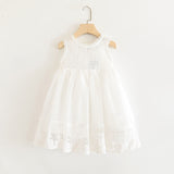 Toddler Girls White Sleeveless Lace Holiday Collection Dress 3-4 years