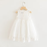 Toddler Girls White Sleeveless Lace Holiday Collection Dress 3-4 years
