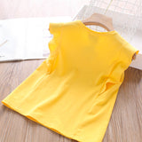 Toddler Girls Soft Cotton Yellow T-Shirt 9-10 years