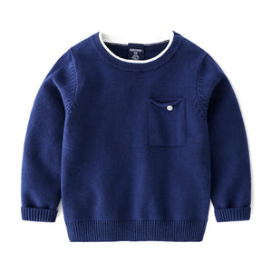 Toddler Boys Cotton Knit Dark Blue Sweater 2-3 / 3-4 / 4-5 / 5-6 years - Just Be Special