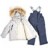 Toddler Boys 2-Piece Winter Jacket Overall Grey Set 5 years - Just Be Special