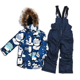 Toddler Boys Winter 2-Piece Penguin Jacket Overall Set Set 6-7 years - Just Be Special