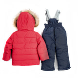 Toddler Boys 3-Piece Winter Jacket Sheep Wool Vest Overall Red Set 2 years - Just Be Special