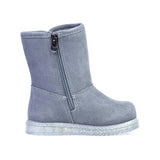 Toddler Girls Genuine Leather Sheep Wool Grey Boots Toddler 9 / 10 / 10.5 / 11 - Just Be Special