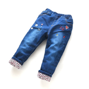 Toddler Girls Warm Winter Heart Design Jeans 4-5 / 9-10 / 11-12 years - Just Be Special