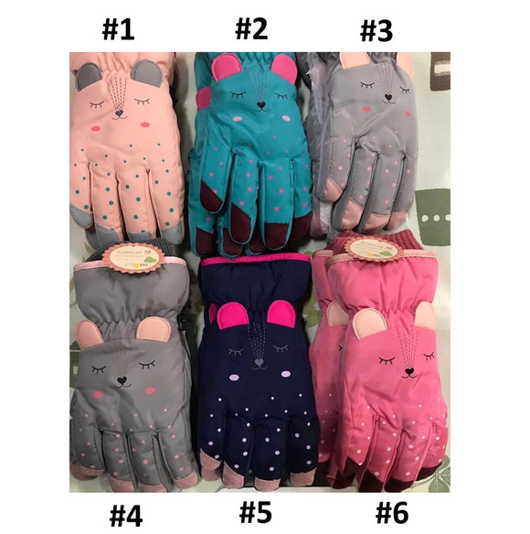 Girls Warm Waterproof Snow Gloves 7-9 / 9-12 years - Just Be Special
